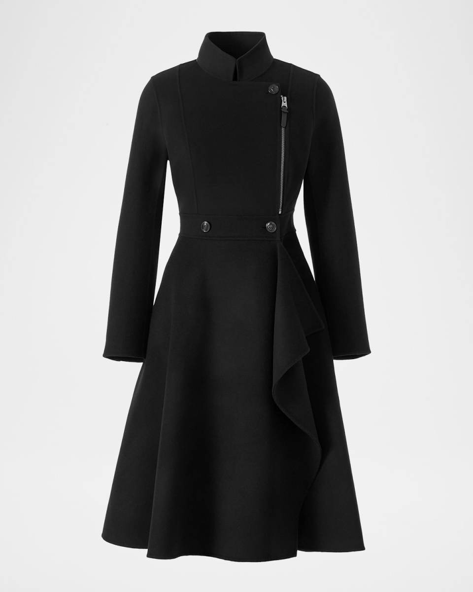 Annia Asymmetric Wool Coat